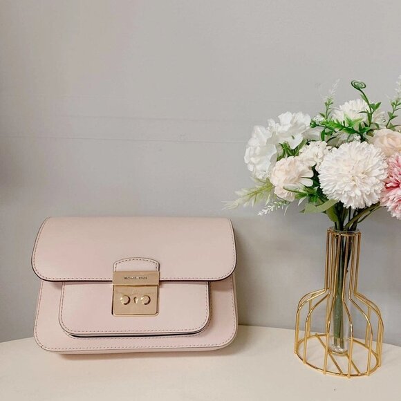 Michael Kors 35T2GS9M2L Sloan Editor Medium Messenger Bag IN Powder Blush - Picture 1 of 9